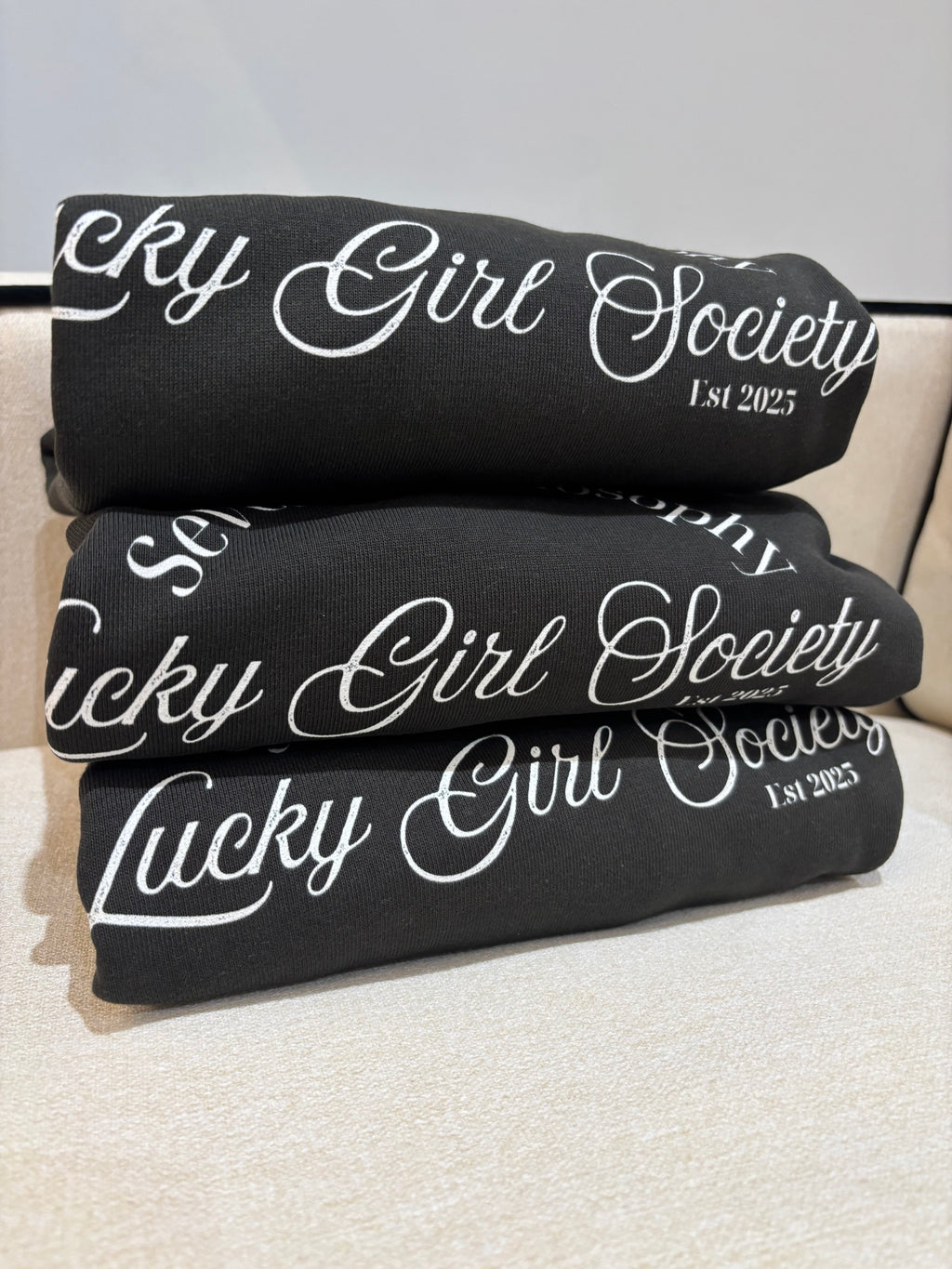 Lucky Girl Midnight Crewneck