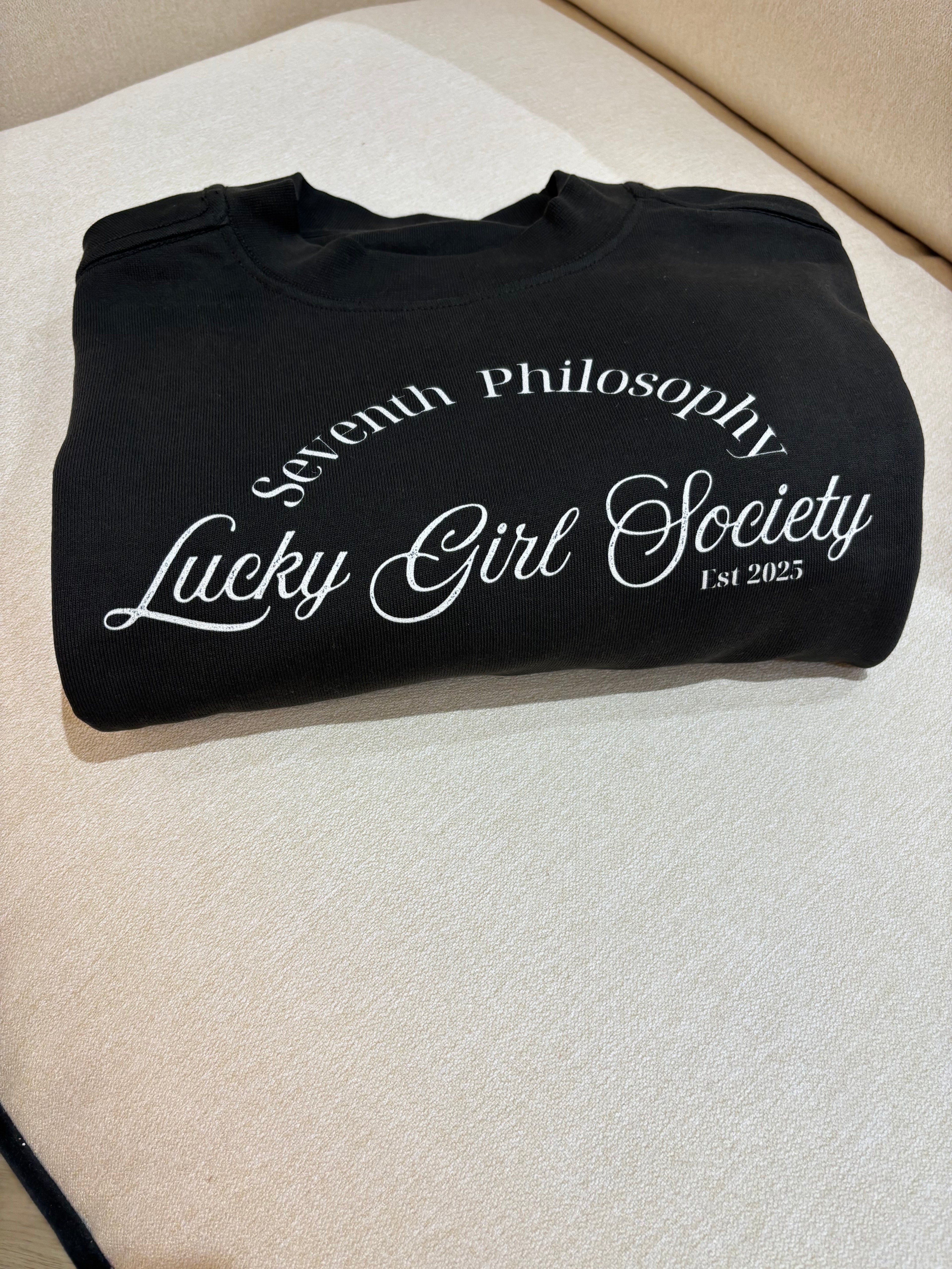 Lucky Girl Midnight Crewneck